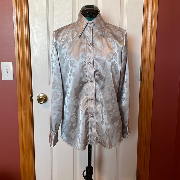 Vintage western tem Tex silver shirt - Picture 1 of 5